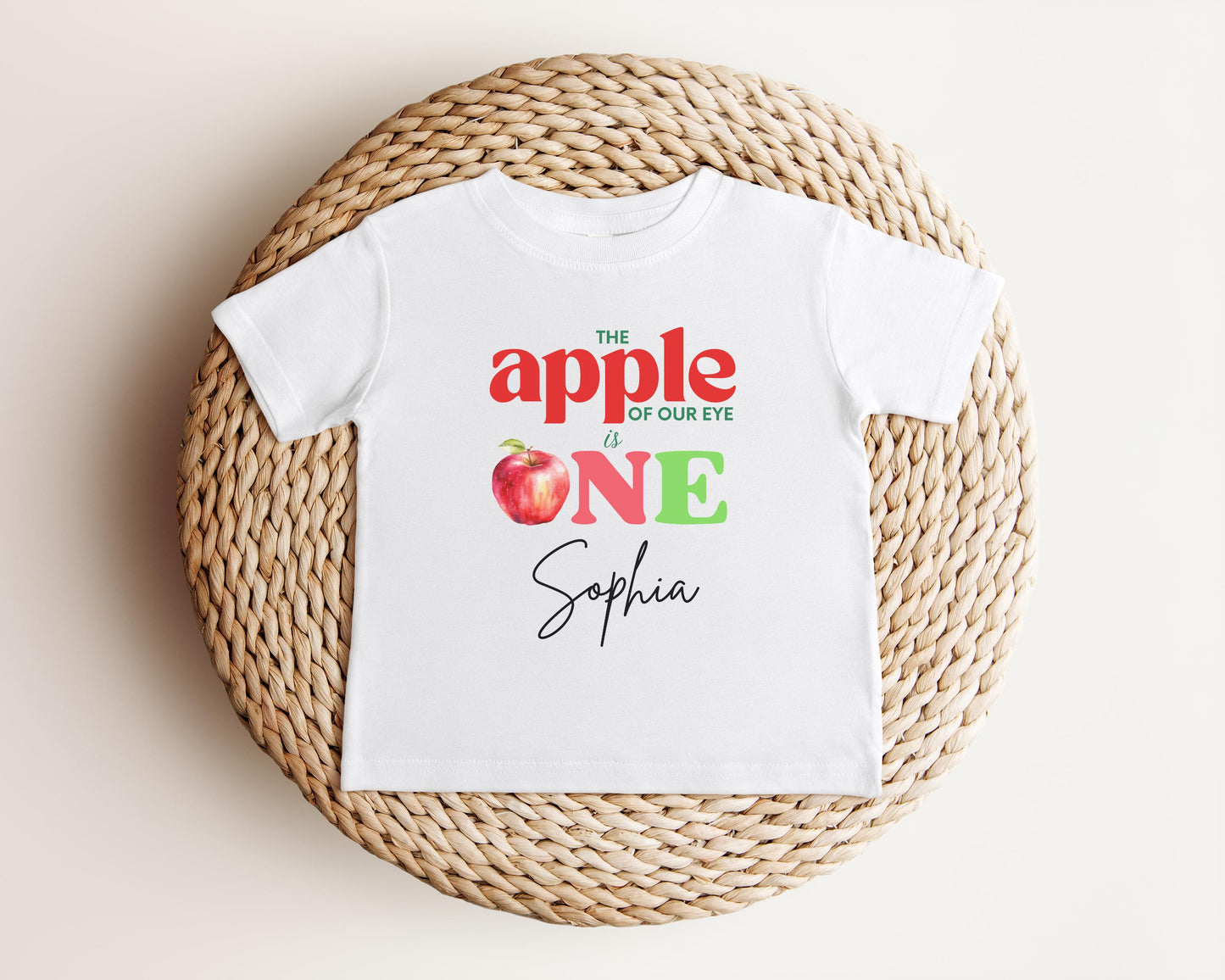 Personalized Apple Themed First Birthday Shirt: Custom Fall 1st Birthday Party Outfit