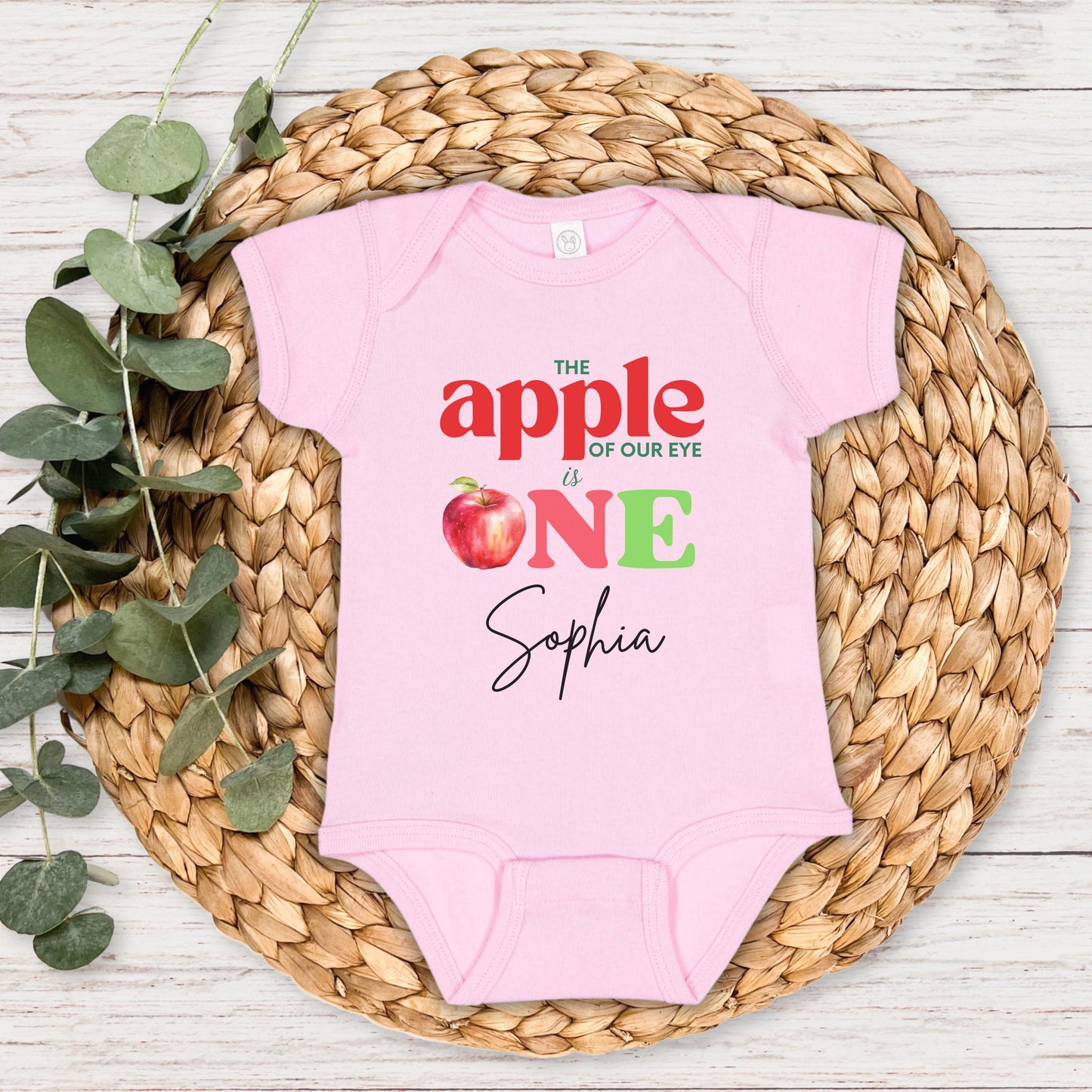 Personalized Apple Themed First Birthday Shirt: Custom Fall 1st Birthday Party Outfit