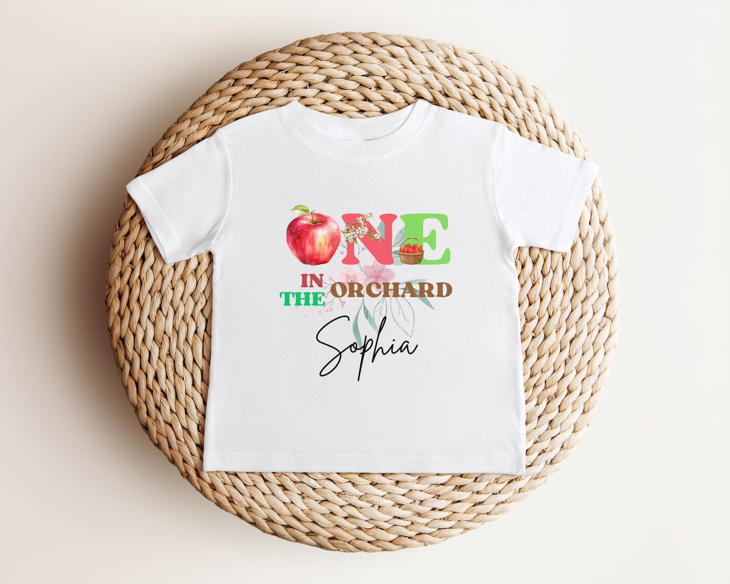 Personalized Apple In The Orchard First Birthday Shirt: Custom 1st Fall Themed Birthday Party Outfit