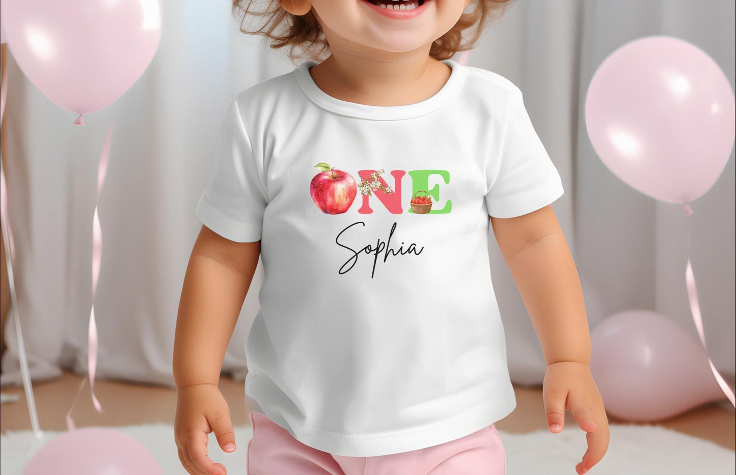 Personalized Apple First Birthday Shirt: Custom Fall 1st Birthday Party Outfit