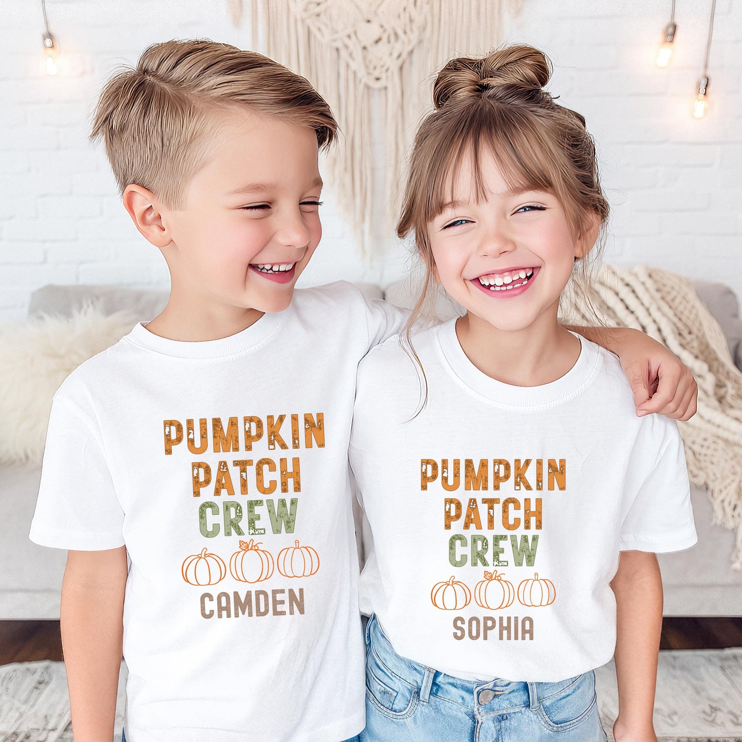 Custom Family Pumpkin Patch Crew Shirt: Kids Toddler Youth Adults Fall Pumpkin Picking Outfit
