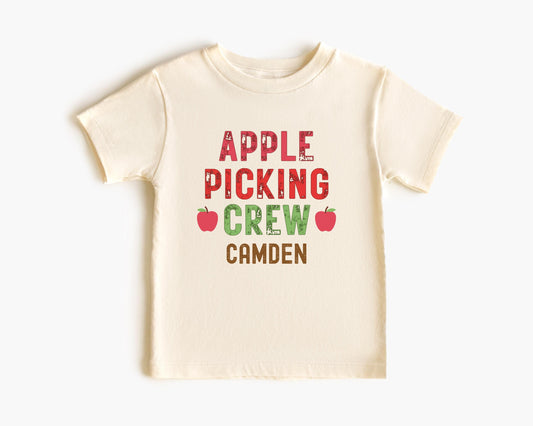 Personalized Apple Picking Crew Family Shirt: Custom Fall Orchard Tee