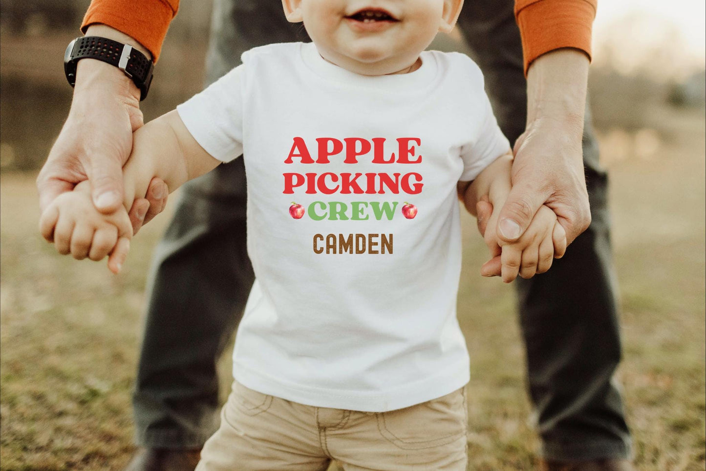 Personalized Apple Picking Crew Shirt: Custom Fall Orchard Family Tee
