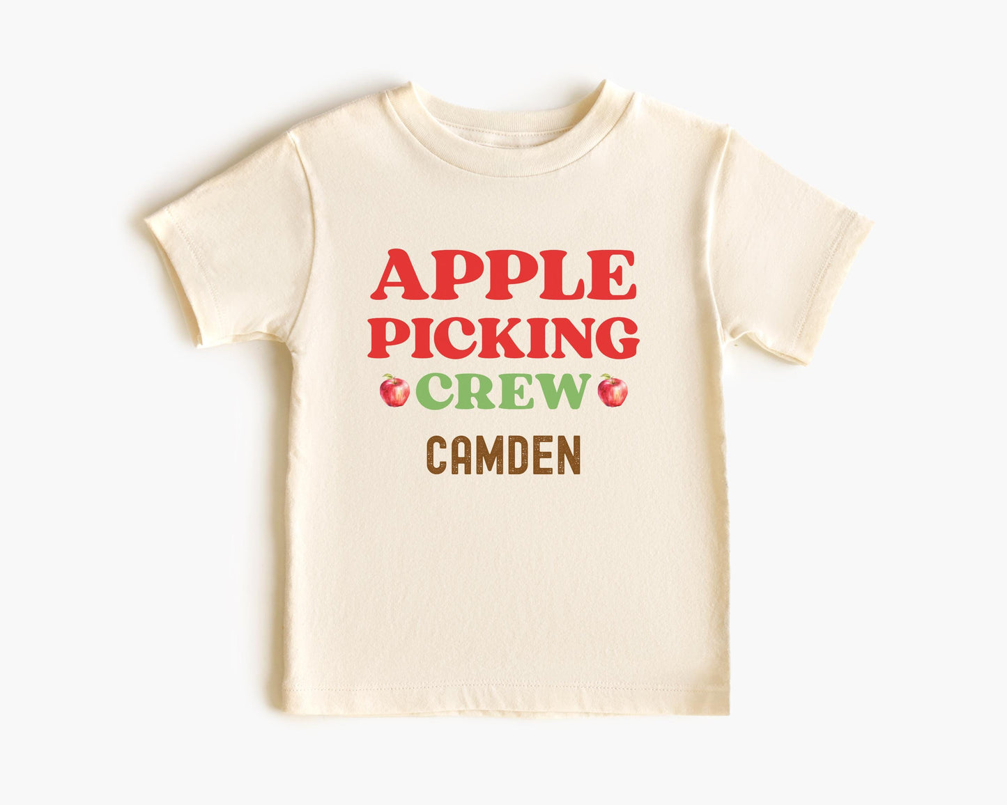 Personalized Apple Picking Crew Shirt: Custom Fall Orchard Family Tee