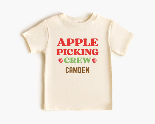Personalized Apple Picking Crew Shirt: Custom Fall Orchard Family Tee