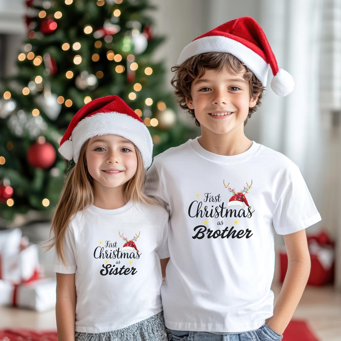 First Christmas as Family Shirt: Personalized Family Matching Outfit for Holidays