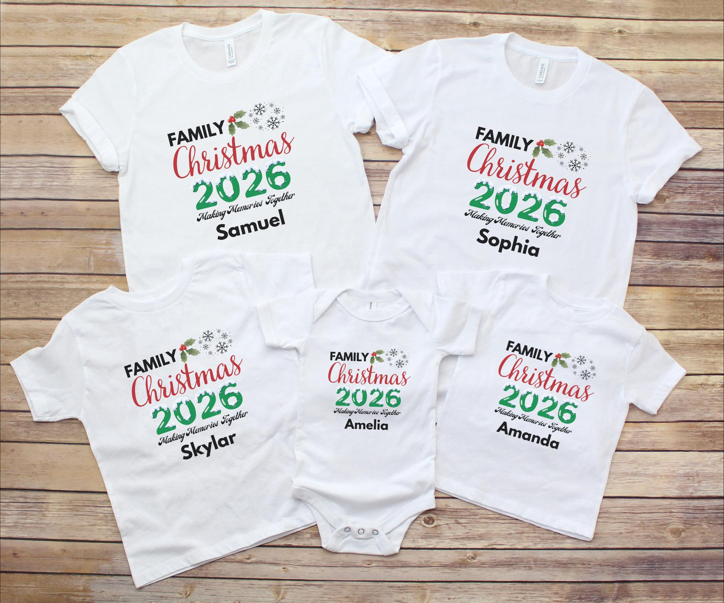 Personalized Family Christmas 2026 Making Memories Together Shirt: Custom Holiday Party Tees