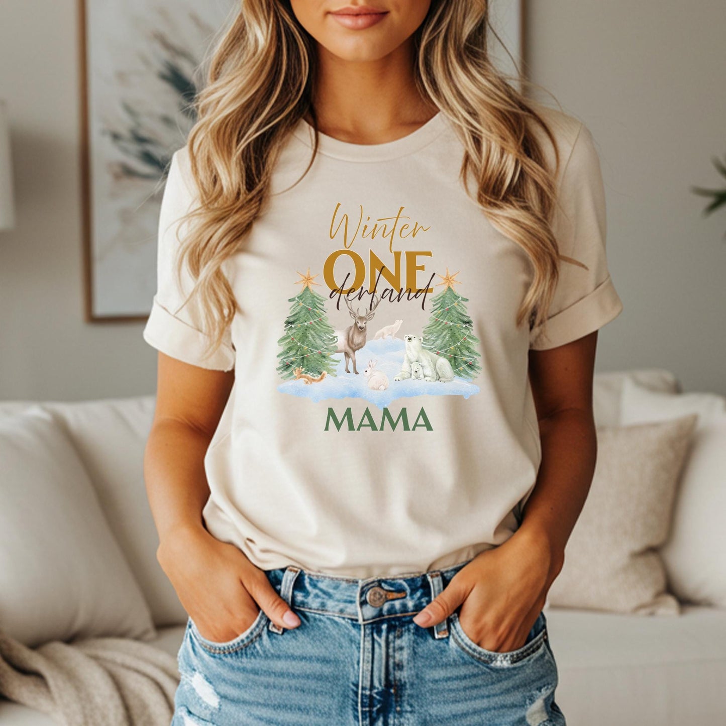 Winter Onederland Christmas Matching Family First Birthday Shirts: Wild Animals 1st Birthday Party Outfit