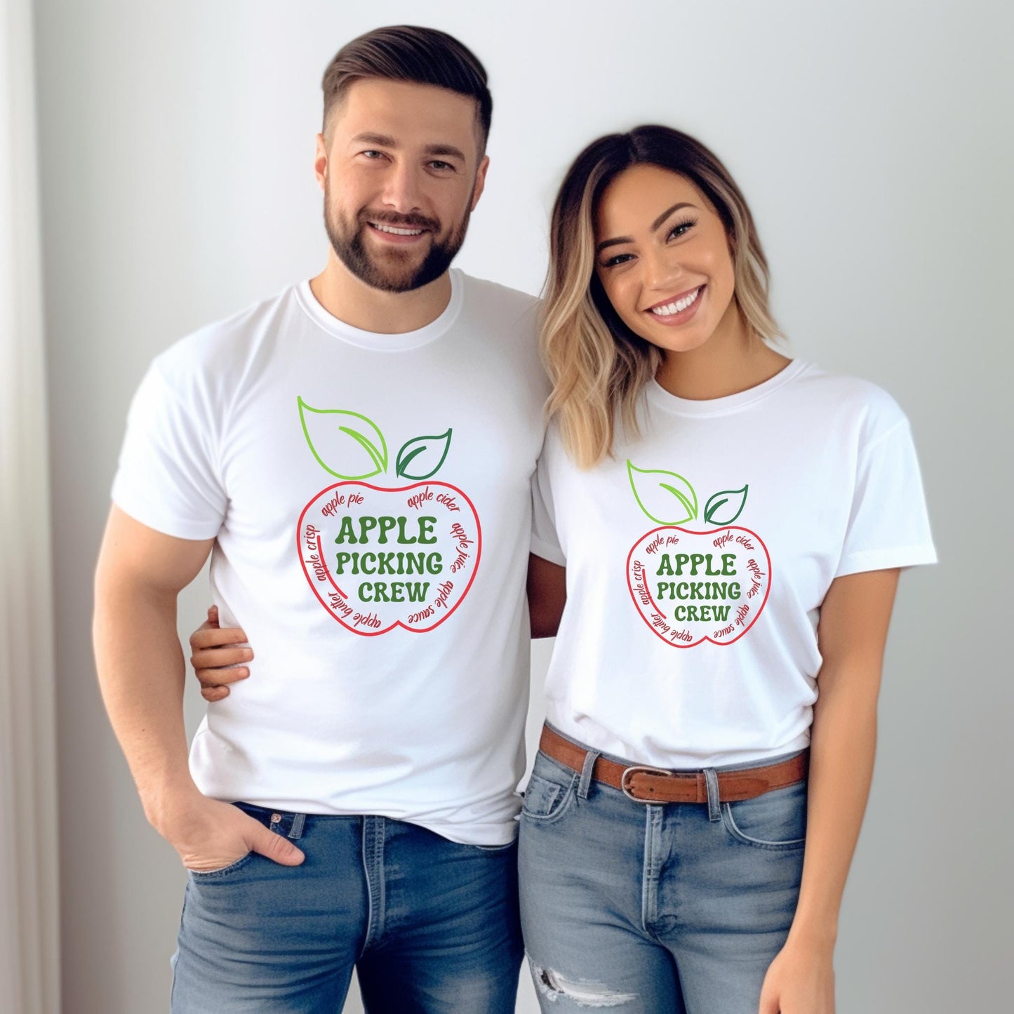 Fall Apple Picking Crew Matching Family Shirts: Apple Orchard Tee