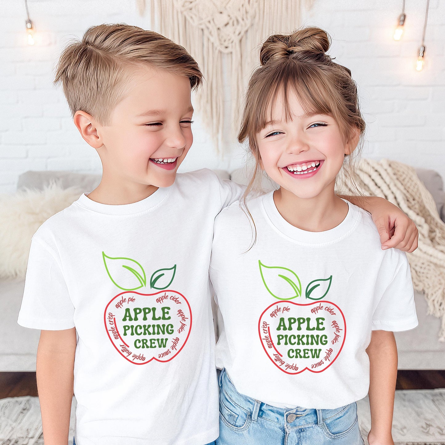 Fall Apple Picking Crew Matching Family Shirts: Apple Orchard Tee