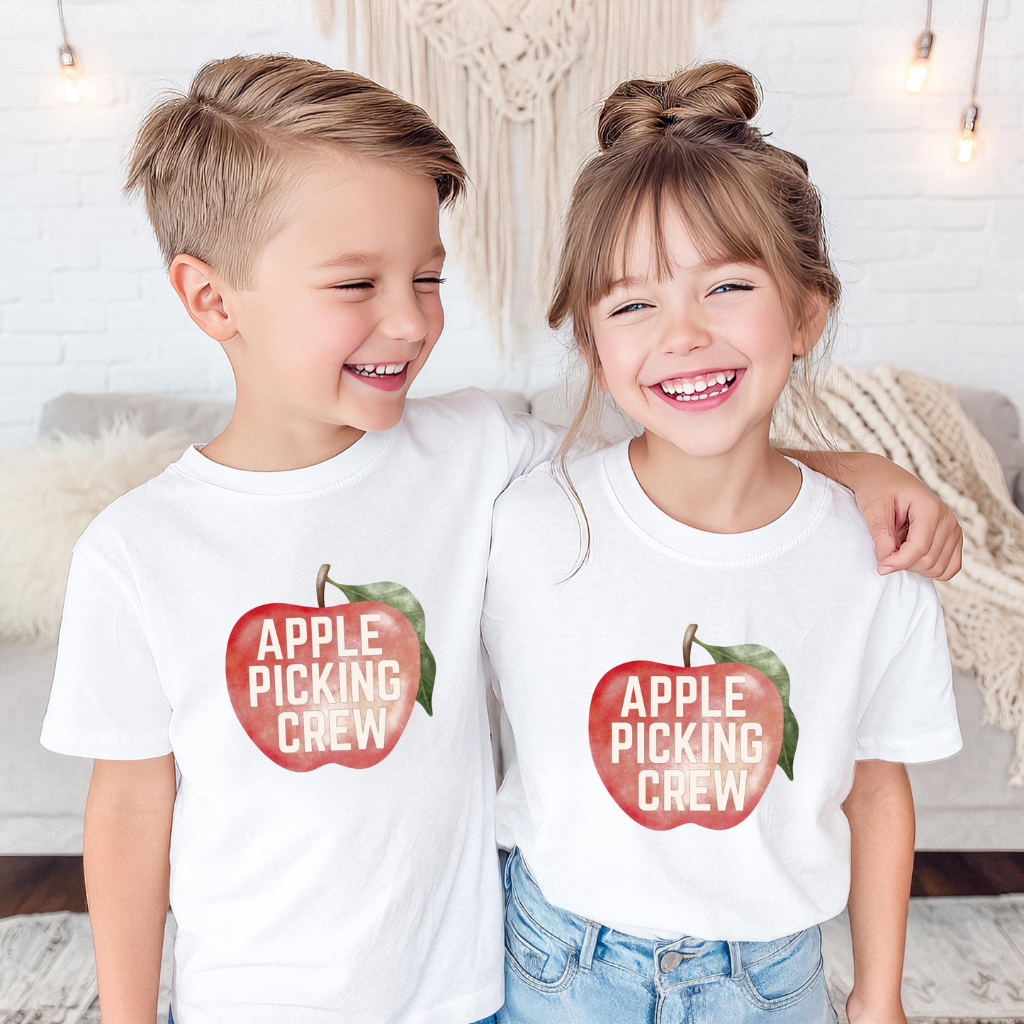 Fall Apple Picking Crew Matching Family Shirts: Apple Orchard Tee