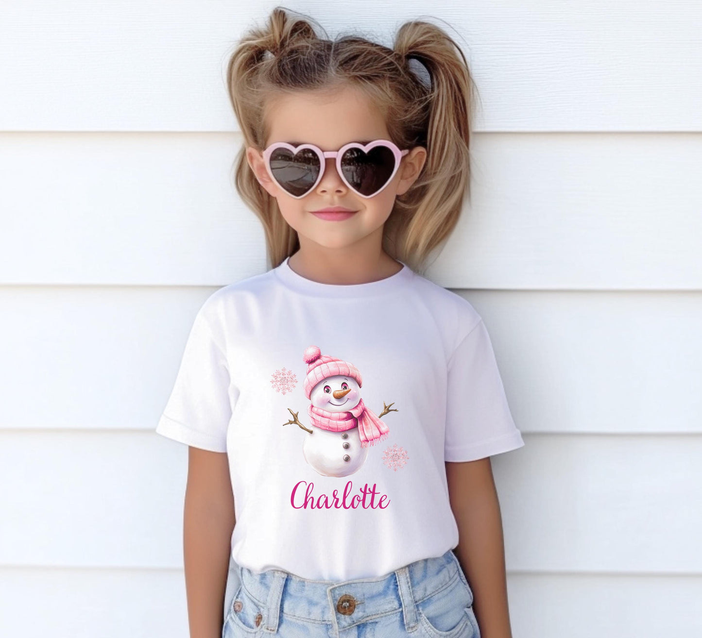 Personalized Snowman Winter Kids Shirt: Custom Christmas Party Outfit