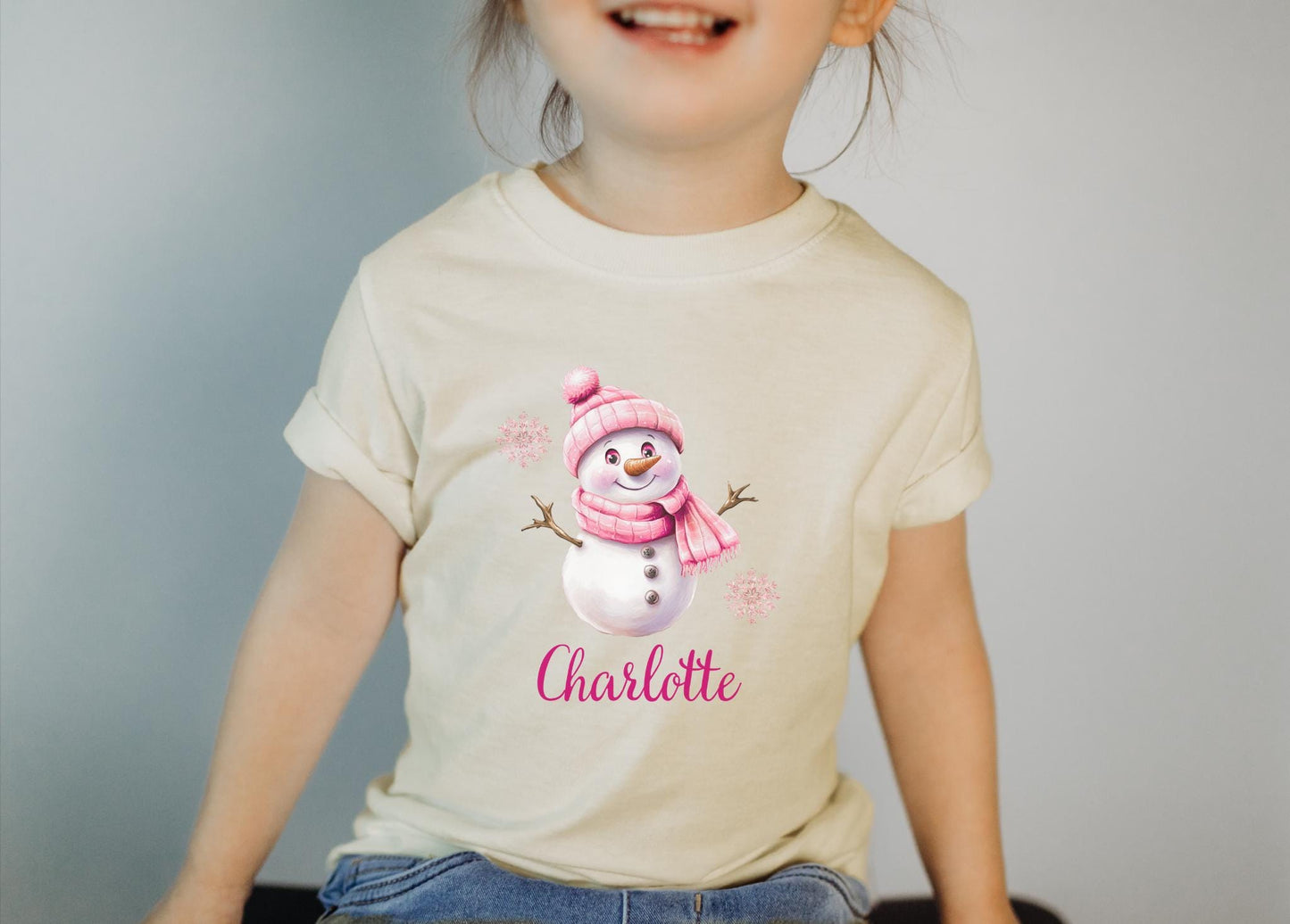 Personalized Snowman Winter Kids Shirt: Custom Christmas Party Outfit