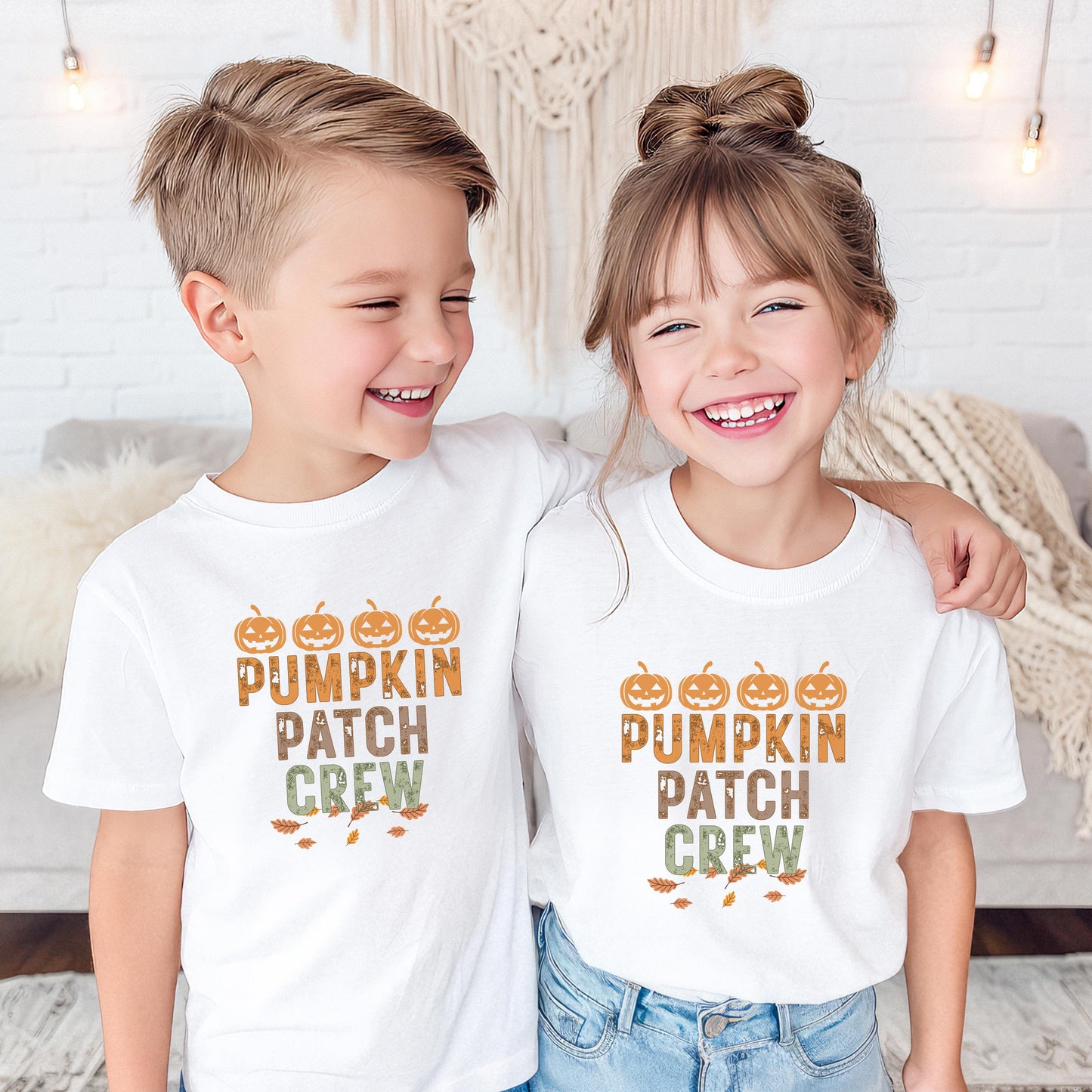 Pumpkin Patch Crew Matching Family Shirts: Fall Halloween Shirts for Kids
