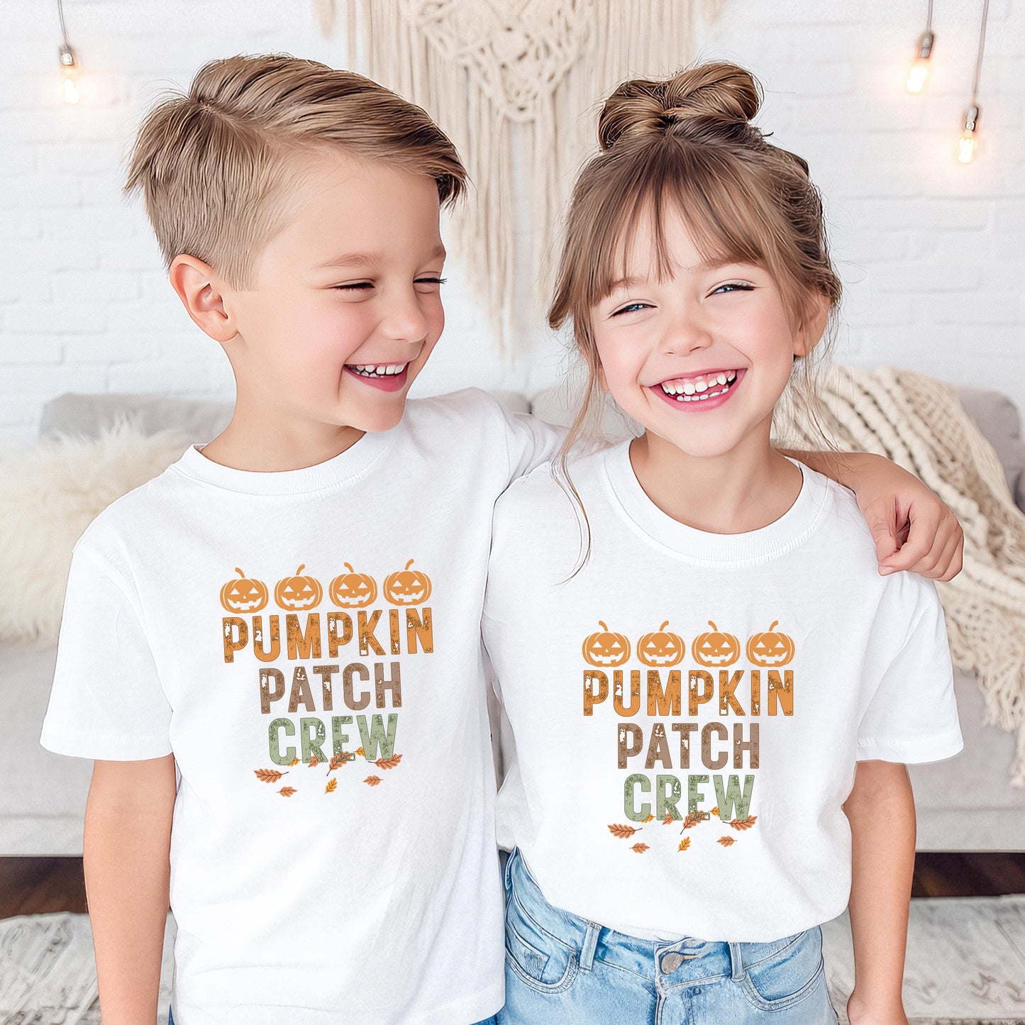 Pumpkin Patch Crew Matching Family Shirts: Fall Halloween Shirts for Kids