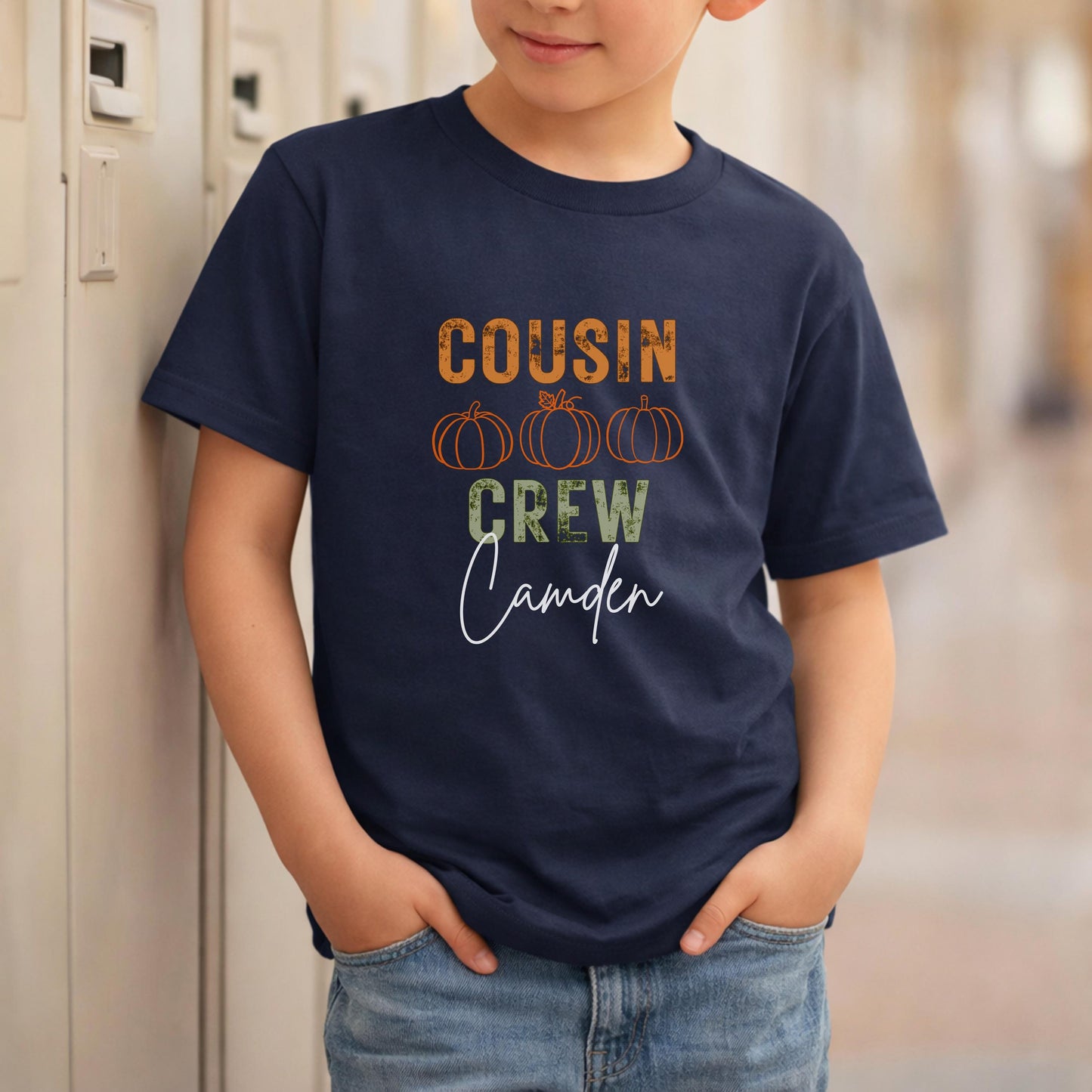 Custom Cousin Crew Pumpkin Shirt: Kids Toddler Youth Adults Pumpkin Patch Fall Outfit