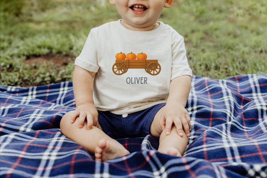 Personalized Boys Pumpkin Patch Shirt: Custom Fall Pumpkin Picking Halloween Tee