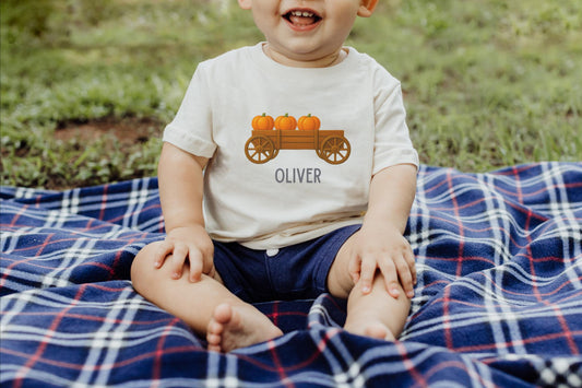 Personalized Boys Pumpkin Patch Shirt: Custom Fall Pumpkin Picking Halloween Tee