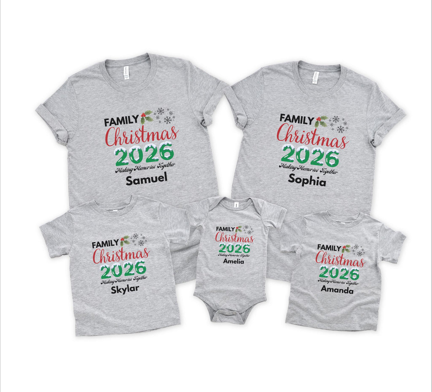 Personalized Family Christmas 2026 Making Memories Together Shirt: Custom Holiday Party Tees