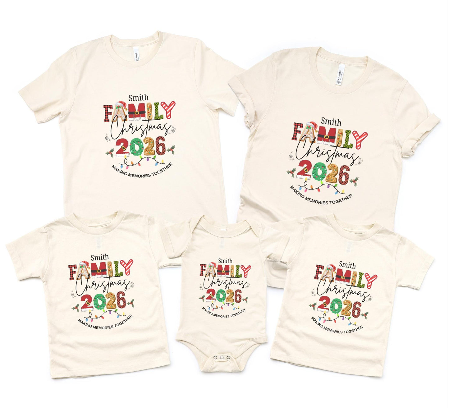 Personalized Family Christmas 2026 Making Memories Together Shirt: Custom Holiday Party Tees