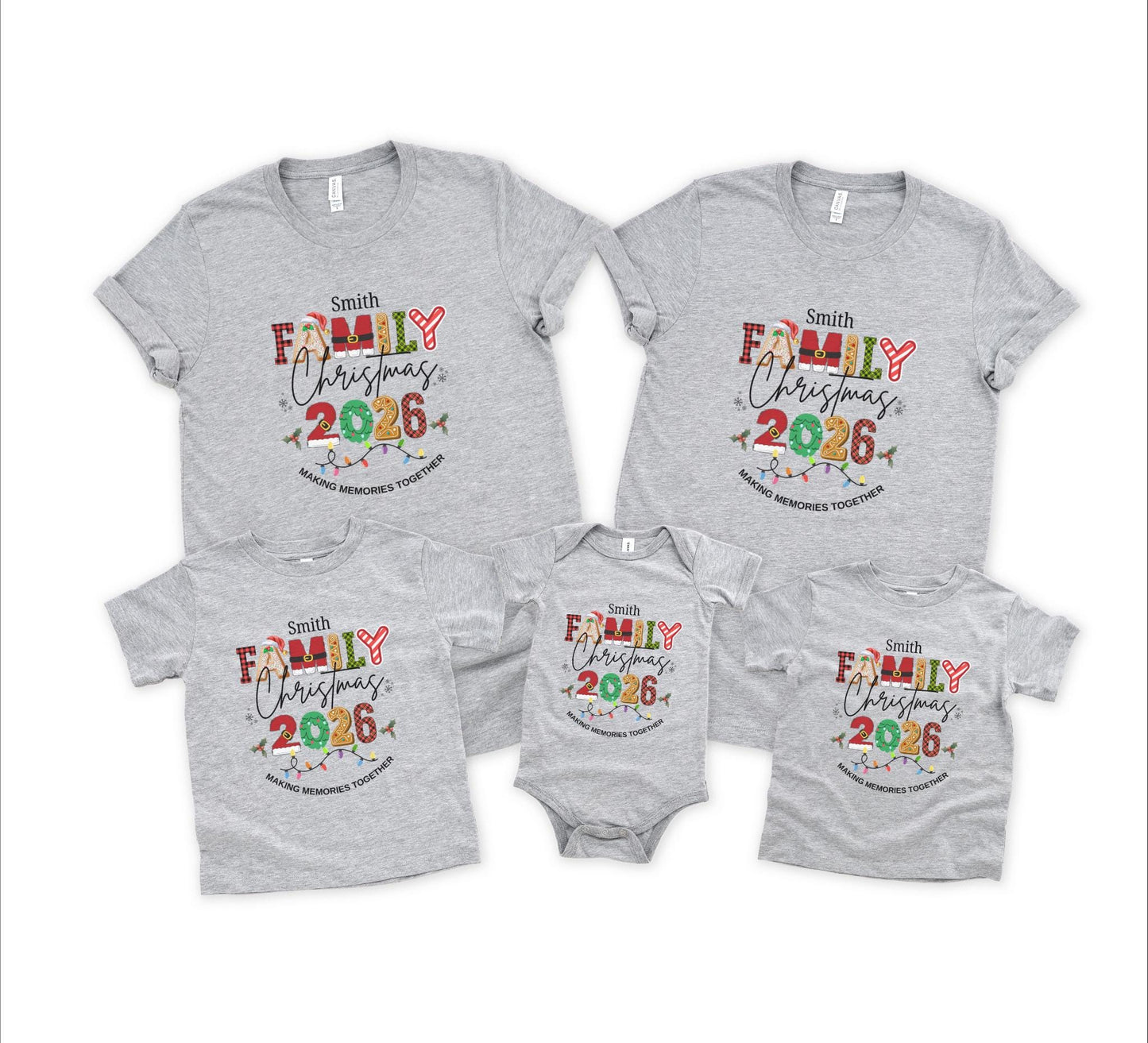 Personalized Family Christmas 2026 Making Memories Together Shirt: Custom Holiday Party Tees