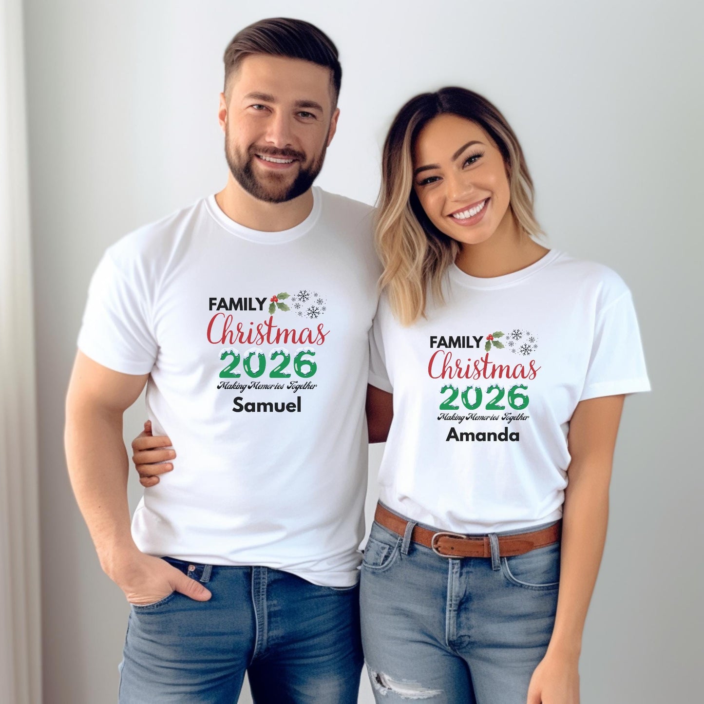 Personalized Family Christmas 2026 Making Memories Together Shirt: Custom Holiday Party Tees
