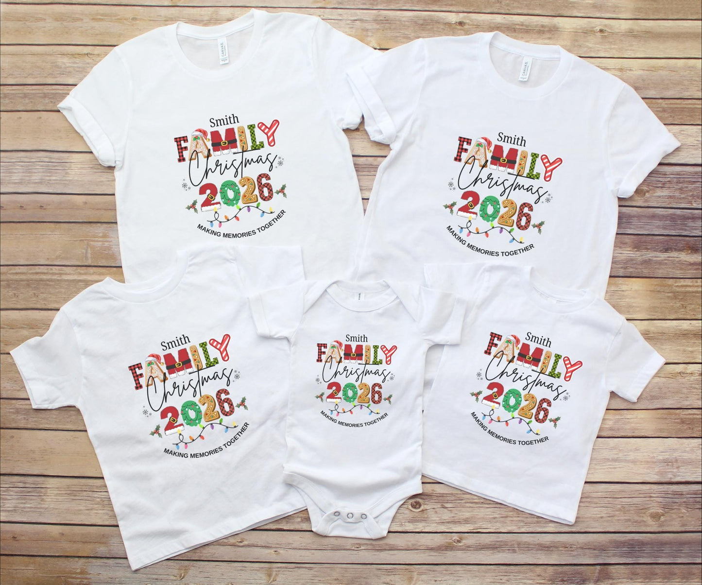 Personalized Family Christmas 2026 Making Memories Together Shirt: Custom Holiday Party Tees