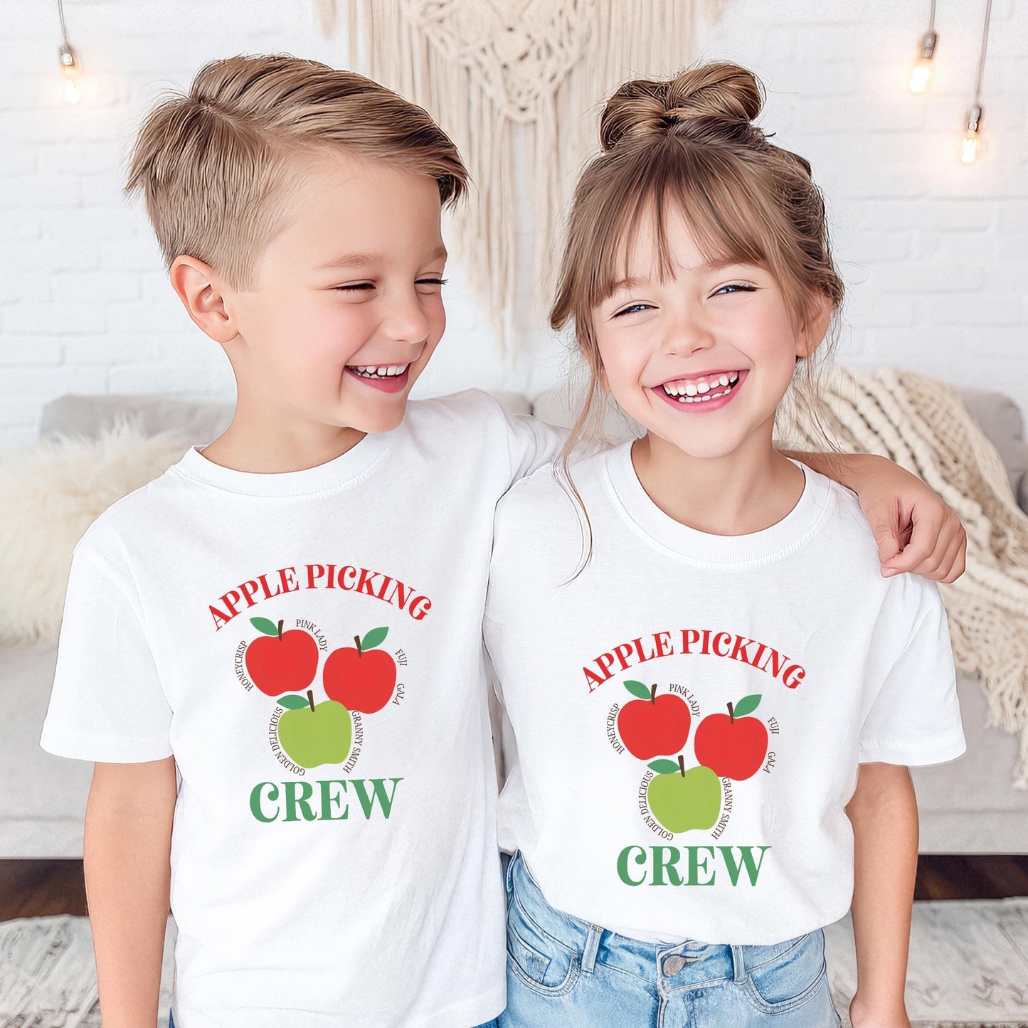 Fall Apple Picking Crew Matching Family Shirts: Apple Orchard Tee