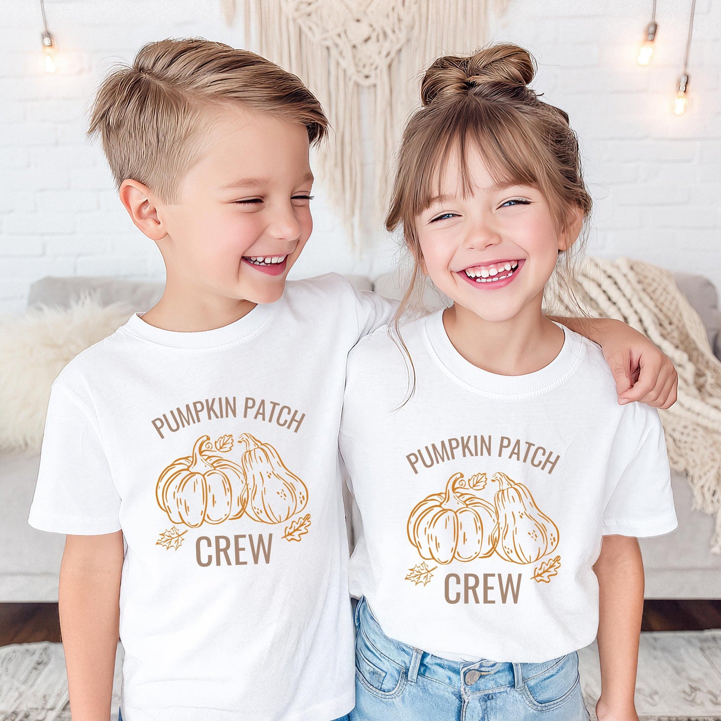 Pumpkin Patch Crew Matching Family Shirts: Fall Halloween Shirts for Kids