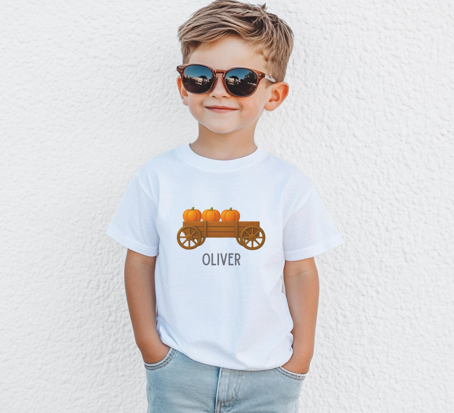 Personalized Boys Pumpkin Patch Shirt: Custom Fall Pumpkin Picking Halloween Tee